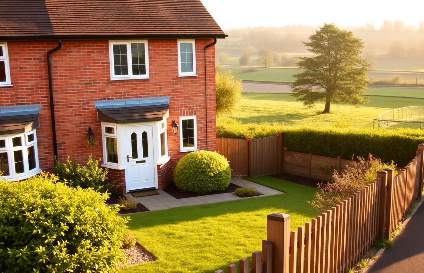 A tidy British property prepared for sale
